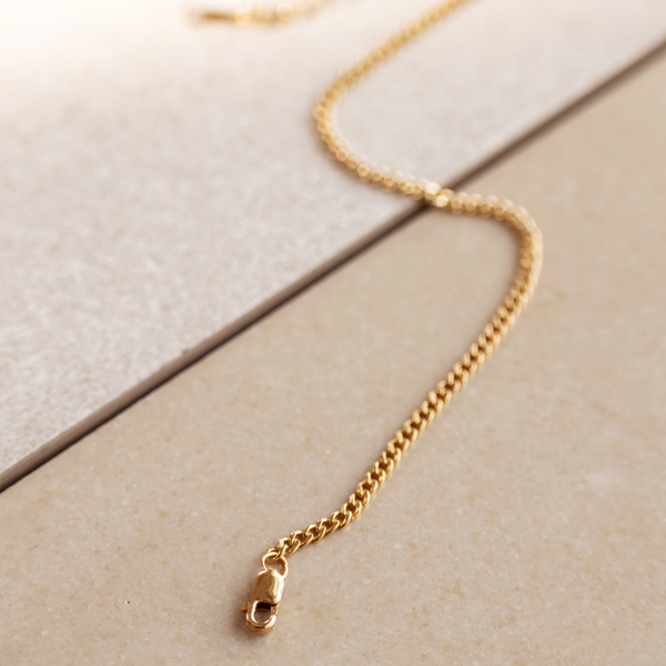 10kt Gold Curb Chain Anklet